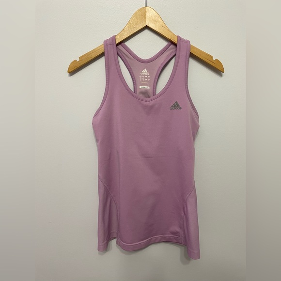 ADIDAS Pink Athletic Tank with Red Stripes - Picture 3 of 5